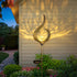 Outdoor Garden Gifts Solar Lights Stake Waterproof, Mothers Day Gifts Mom, Crackle Glass Metal Flower LED Yard Art
