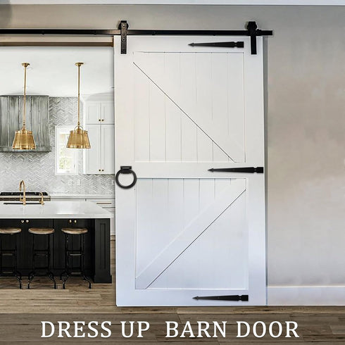 11.9 Barn Sliding Door Decorative Corner Bracket in Gate Hinge Garage Door Strap Hinges Matte Black Rustic I Bracket