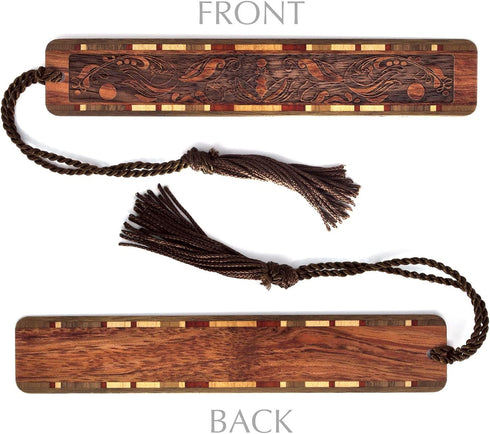 Elegant Engraved Handmade Wooden Bookmark, Personalization Available, Made in The USA