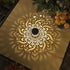 (1PC) DDRIC Decorative Solar Mandala Lights, Metal Solar Powered Outdoor Wall Sconces, Waterproof Step Lights, Warm
