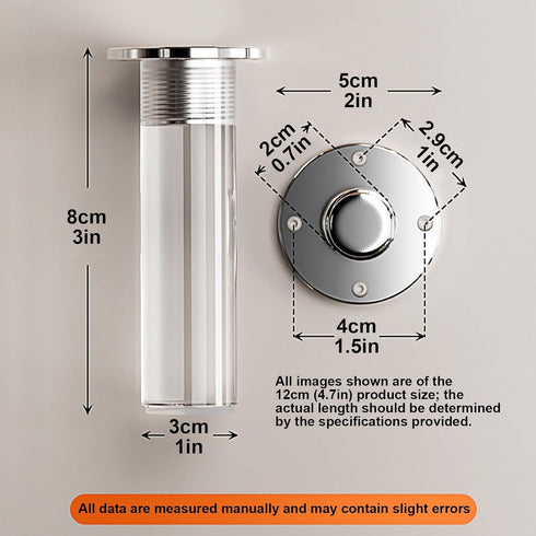CMYAOYC Options(8cm/3inch) Clear Acrylic Furniture Support Legs, Transparent Cylindrical Feet for TV Stands, Floating