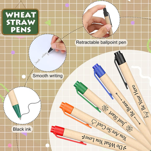 Woanger 50 Pcs Inspirational Motivational Quotes Ballpoint Pens, Graduation Gifts for Class of 2024, Teacher Supplies