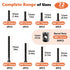 Kalote 72PCS Set Set (M6*12mm/15mm/25mm/35mm/45mm/55mm/65mm/75mm) Crib Screws Hardware Replacement Kit, Baby Bed Frame