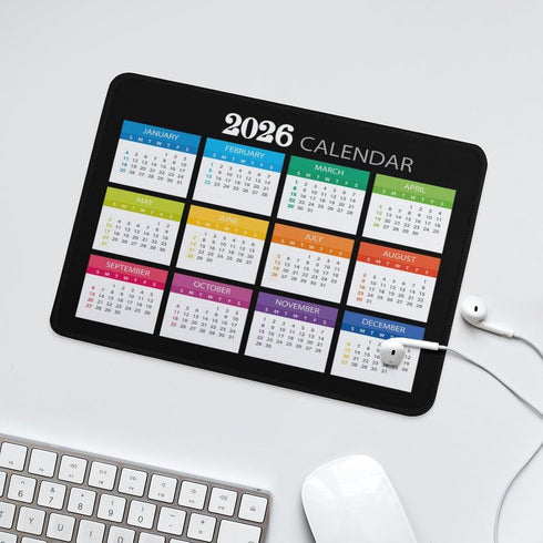 Akcdone 2026 (9.45x7.87 Mouse Pad Calendar Stitched Edge,Computer Mouse Pads Calendars Non-Slip Rubber Desk Mat