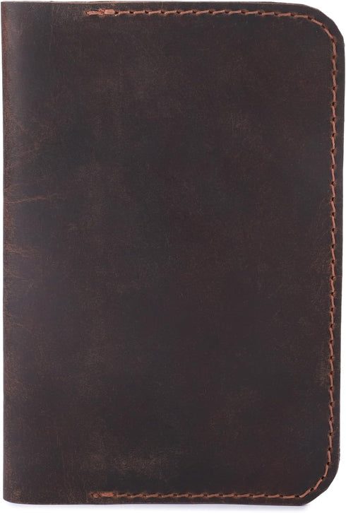 Leather Journal Cover for Field Notes, Cahier Notebook Cover, Wallet Case, 3.5 x 5.5 in., Handmade