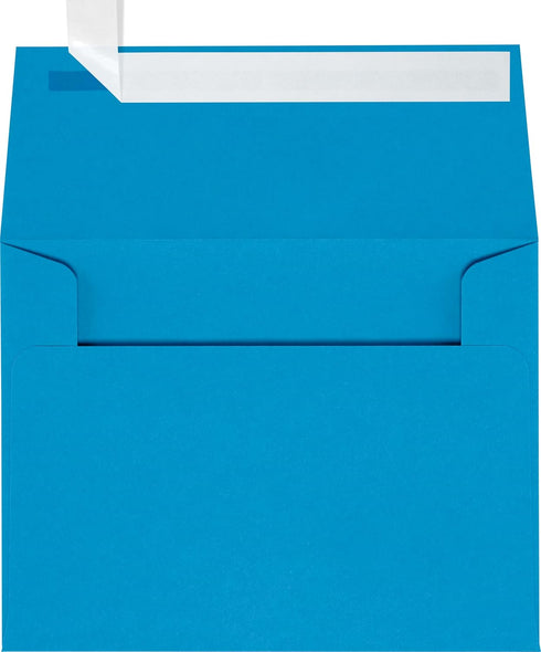 LUXPaper A2 Invitation Envelopes | 50 Qty | Peel & Press | 4 3/8" x 5 3/4" | Pool Blue | 80lb. Text