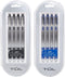 TUL Retractable Gel Pens Bundle - 0.5mm Fine Needle Point, Black/Blue (2 4-packs)