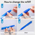 Crtiin 6 Pcs Jumbo Easy Grip Ballpoint Pens with Refills Extra Large Black Ink Fat Pens for School Office Writing