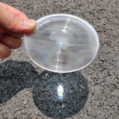100mm (4''), 100mm, 100mm) Fresnel Lens Magnifier, Diameter Focal Length Acrylic Lens (not Glass), for Physics