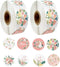 Floral Stickers - 1'' 25mm Adhesive Labels, 1000pcs Decorative Envelope Seal Stickers for Gifts