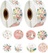 Floral Stickers - 1'' 25mm Adhesive Labels, 1000pcs Decorative Envelope Seal Stickers for Gifts