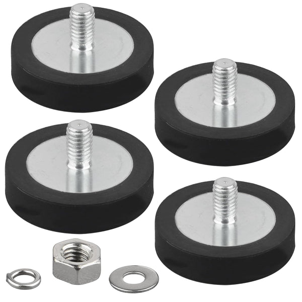 MUTUACTOR Rubber Coated Neodymium Magnets Heavy Duty,4PCS Anti-Slip Rubber Rare Earth Magnet