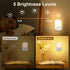 Hiwrolat Dimmable 2 Pack Motion Sensor Night Light, LED Warm White Type-C Rechargeable Battery, for Hallway, Bathroom