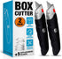 INTERNET'S BEST Premium Utility Knife Set, Retractable Box Cutter with Rubber Handle, Includes 2 Razor Knives