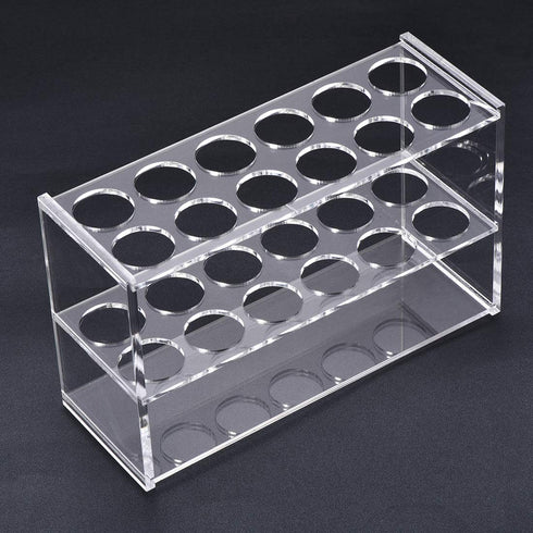 uxcell Acrylic Test Tube Holder Lab Stand Rack with 2x6 Wells for Centrifuge Tubes (Clear)