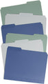 U Brands Performance Poly File Folders Set, Assorted Styles, Blue, Gray, Green, Office Supplies 6 Count