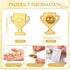 Juinte 60 Sets Employee Appreciation Gifts Bulk Trophy Pins with Thank You Cards Organza Bags Inspirational