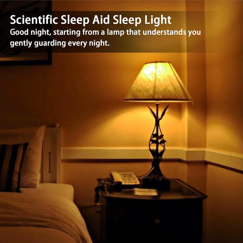 Bulb 2 PackDimmable 1800K Bulbs Blocking,A19 9W(60W E26 Bulbs Amber Sleep Light Warm Light for Healthy Sleep,Blue Light