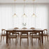 YJQHXY E26 6.56 Modern Textured Glass Pendant Light, Brass Hardwired Ceiling Hanging Light with FT Cord, Clear Dome