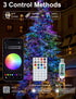 echosari Smart String Lights, 100 LED 33Ft RGB Fairy Lights with Remote & App Control, Music Sync for Christmas Trees