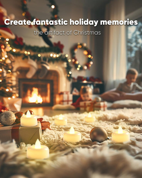 12 Pack 6H Amagic Timer Tea Lights Candles Battery Operated Candles with Timer, Auto On Daily, Flickering LED TeaLights