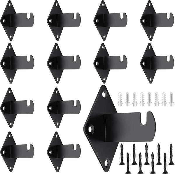 12 Pcs Gridwall Mount Brackets with Screws for Clothing Store Retail Display Wall Organization