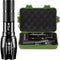 PeakPlus LFX1000 Rechargeable Tactical Flashlight - High Lumens LED, 5 Modes, Zoomable, Water Resistant - Camping,