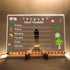 GraduationMall Acrylic Dry Erase Board with Light, 11.8 X 7.9 LED Note Message Glass Board with Stand for Kids