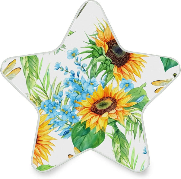 Burbuja Sunflowers LED Night Light Plug into Wall 0.2W Star-Shaped Nightlight Dusk to