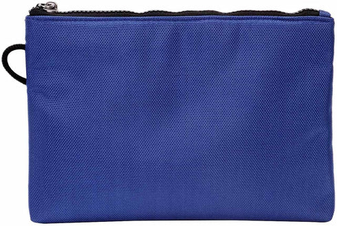 Vaultz Money Bag with Lock - 7 x 10 Inch Locking Pouch for Cash, Bank Deposits, Wallet, Phone, Credit Cards - BLUE