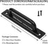 4Pack Black Sliding Barn Door Handles Push Pull Bar Handles Wooden Door Glass Door Handles Heavy Duty Aluminum Doors Steel Gate Handles by Sonny Brook Hams