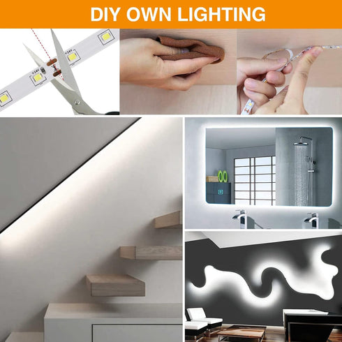 16.4 24 6000K-6500K Closet, IndoorDimmer CT CAPETRONIX White LED Strip Light, Feet Volt LED Light Strip White, Daylight