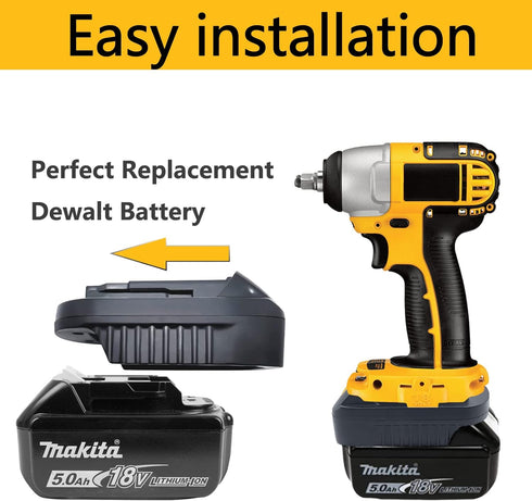 Makita to Dewalt Battery Adapter, Compatible with Makita 18v Lithium Battery, Convert to Dewalt 18v-20v Batteries