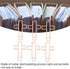 Fdit 100PCS Cross Paper Clips, Rose Gold Metal Clamps for Document Sorting & Organizing at Office, School