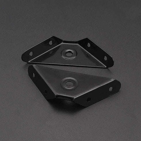 12 4.1" HOWDIA Pcs Steel Corner Braces Joint Trapeziform Angle Code Brackets | Black Corner Brace Support for Furniture