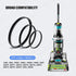 Vacuum Belt Set for Bissell ProHeat 2X Revolution Pet Pro Carpet Cleaner, Fits Models 1986, 1964, 2007, 2007P Series, Replace Parts 1611129, 1611130 & 1606428