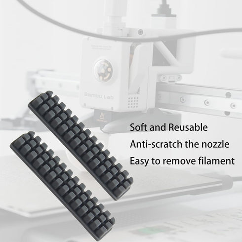 TOPNI 6-Pack A1 Nozzle A1 BambuLab Cleaning Tool - Textured Silicone Block Design for Hotend Maintenance, Non-Bristle