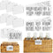 Talented Kitchen 8 Pack Metal Basket Labels Clip On Holders with 70 Labels for Organizing Home, Bathroom, Linen Closet