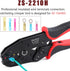 Zhushan Heat Shrink Connector Crimping Tool, AWG 22-10, Ratcheting Terminal Crimper for Insulated Nylon & Electrical Wire Connections - Sturdy, Precision Wire Crimp Tool by Zhushan
