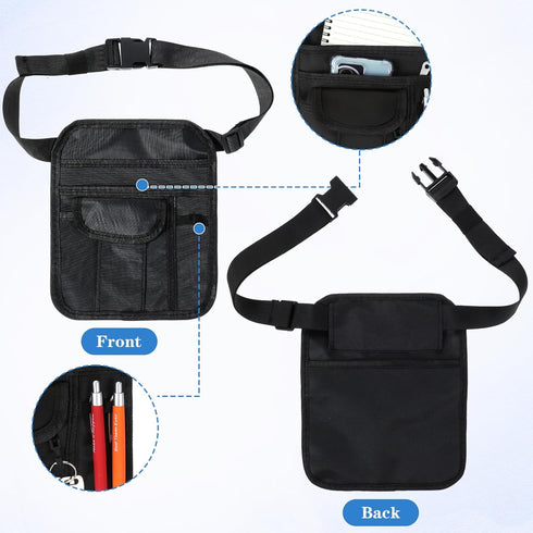 XLIUAX Server Apron Pouch, Restaurant Waiter Waist Check Holder Working Serving Pouch Utility Server Accessories Bag