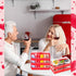 200 Pcs Charcuterie Boxes - Disposable Rectangle Cookie Boxes with Clear Lids and Rope for Bakery, 7.5'' Red Dessert