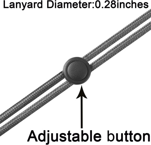 YOUOWO 5 Pack Adjustable Grey Neck Lanyards with Clip for ID Badges Holder, Men Women Office Cruise