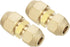 PATIKIL 3/8" to 1/2" Pipe Extension Joint Connector, 2pcs Free Welding Brass Coupler Adapters with 4pcs Flare Nuts