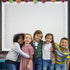 Whaline 24Pcs Magnetic Classroom Bulletin Board Border - Reusable Black White Polka Dot Scalloped Magnetic Strip