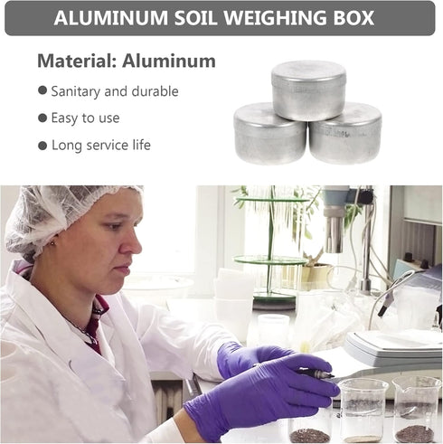 iplusmile 3Pcs Aluminum Weighing Can, Smooth Wall Weighing Dish for Laboratory