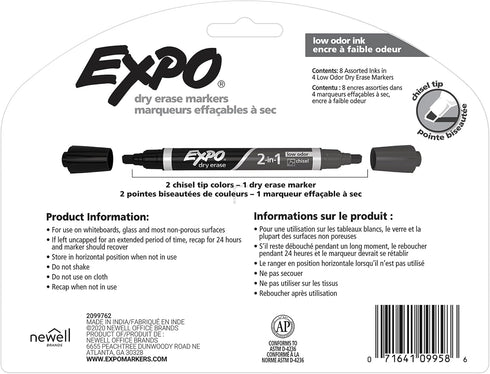 EXPO 1944656 2-in-1 Dry Erase Markers