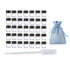 JJKMALL 50Pcs Clear Sample Glass Bottles 1ml with Orifice Reducer, 1pc Gift Storage Bag, 1pc 3ml Dropper