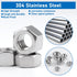 Vmuter 100 Pack 1/4-20 304 (A2-70) Inch Hex Nuts, Stainless Steel Hardware Nuts,Standard Coarse Thread Nuts