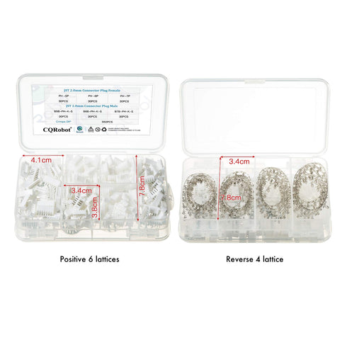 JST PH 2.0 mm Pitch 5-Pin/6-Pin/7-Pin Electronic Connector Kit, 90 Sets/730 Pieces Wire-to-Board Adapter