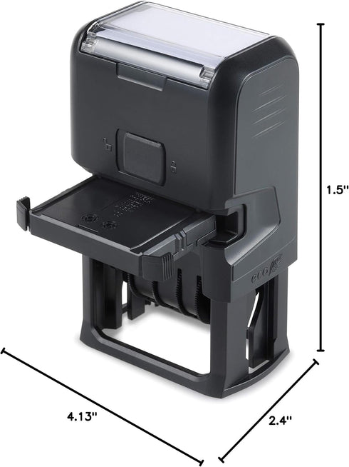 Trodat Printy 4750 Self Inking Date Stamp, Blue and Red Ink, 1" x 1-5/8"